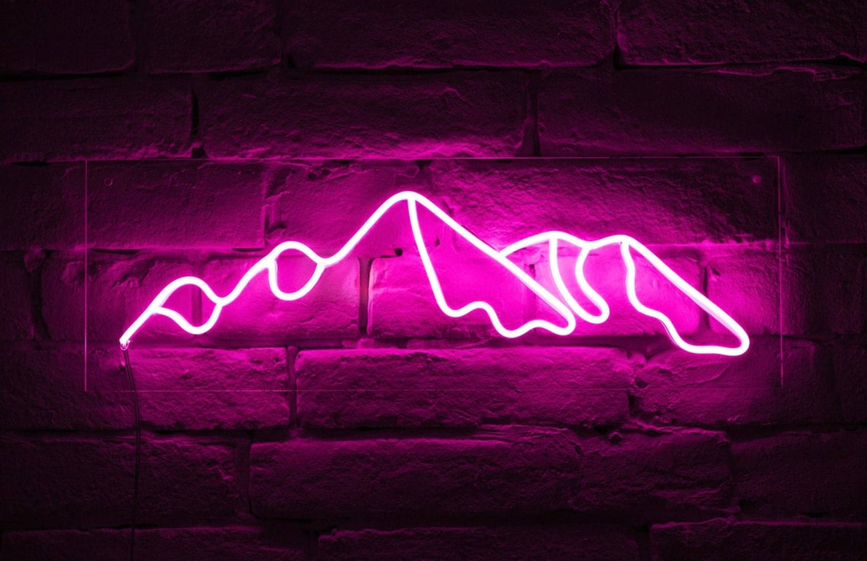 Mountain Led neon Sign | Bedroom Neon Sign | Mountain led light | Mountains wall art - CityNeon