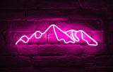 Mountain Led neon Sign | Bedroom Neon Sign | Mountain led light | Mountains wall art - CityNeon