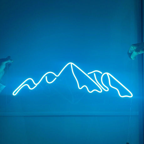 Mountain Led neon Sign | Bedroom Neon Sign | Mountain led light | Mountains wall art - CityNeon