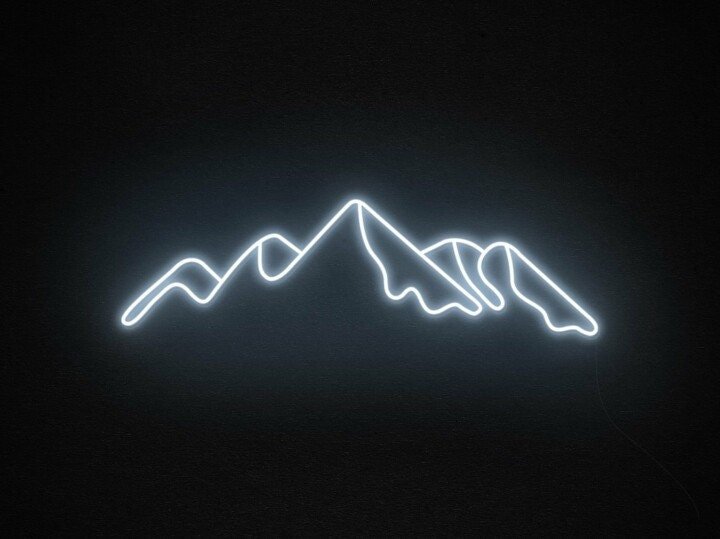 Mountain Led neon Sign | Bedroom Neon Sign | Mountain led light | Mountains wall art - CityNeon