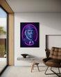 Neon Wall Art – Benjamin Franklin Portrait Art | Cyberpunk Historical Poster | Founding Father Gift for Men | Vaporwave Retro Decor - CityNeon