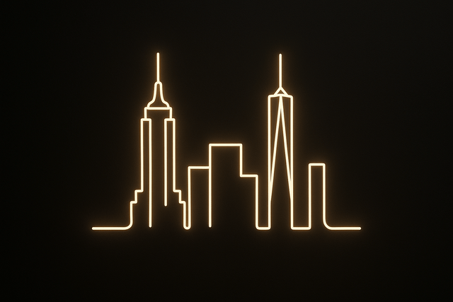 New York City Skyline Neon Sign - CityNeon