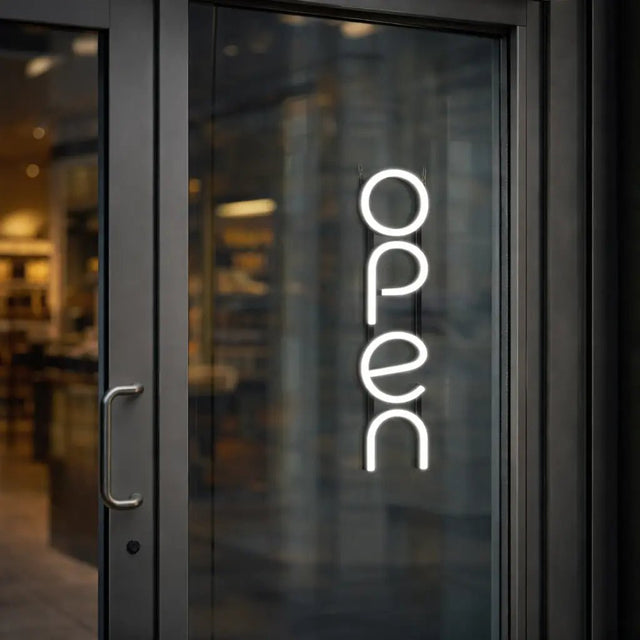 Open LED Neon Sign – Ultra Bright Lighted Sign for Business Storefront, Retail Shop, Bar, Salon, and Restaurant | USA Made - CityNeon
