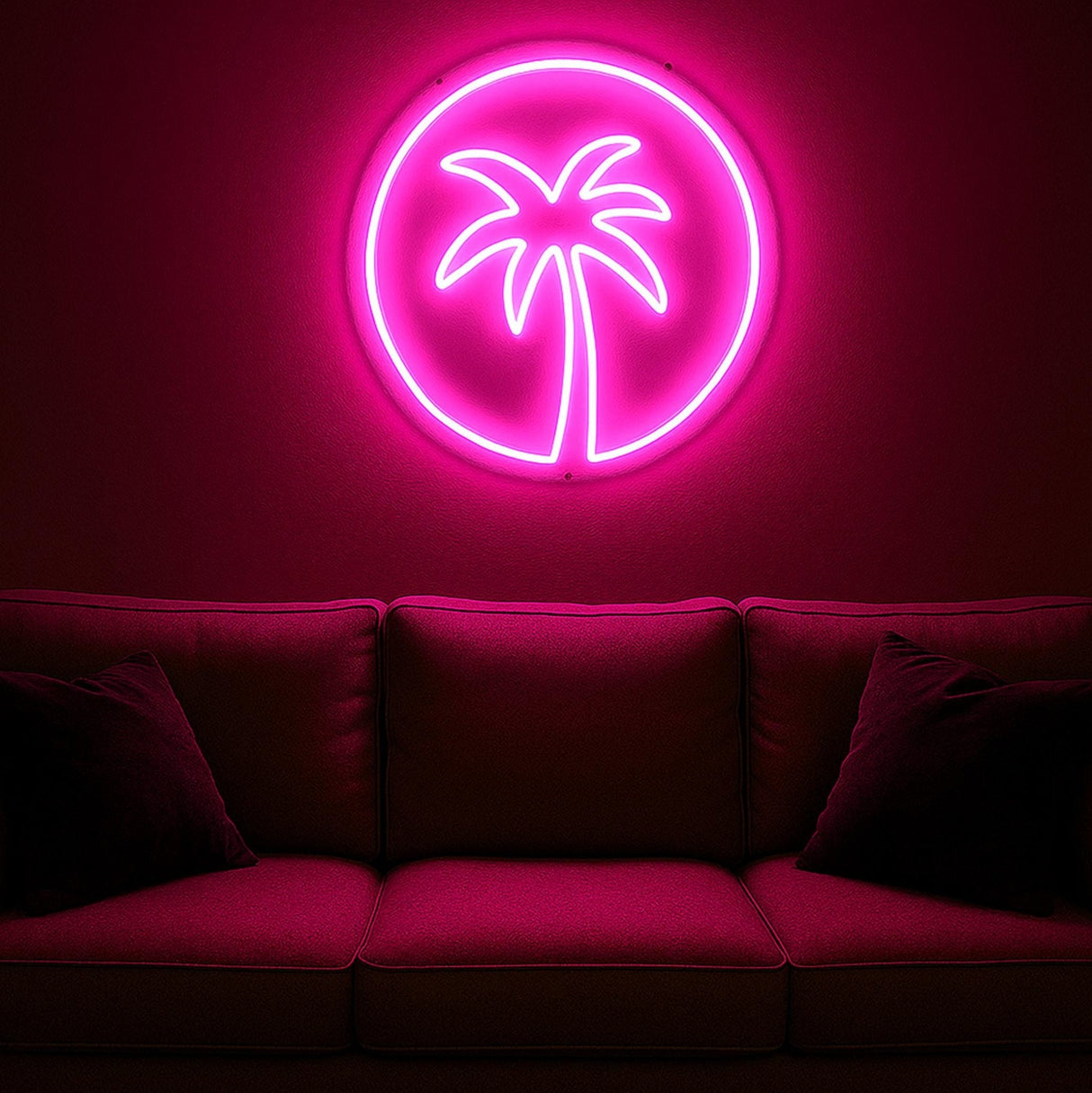 Palm Tree Neon Sign: Tropical LED Wall Decor - Beach Vibes - CityNeon