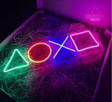 PlayStation Neon Sign - Iconic Gaming Symbols LED Wall Art, Perfect for Game Rooms, Streaming Setup, and Modern Decor - CityNeon