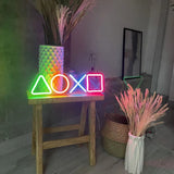 PlayStation Neon Sign - Iconic Gaming Symbols LED Wall Art, Perfect for Game Rooms, Streaming Setup, and Modern Decor - CityNeon