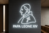 Pope Leo Neon Sign: Catholic Church Decor, Religious Gift - CityNeon