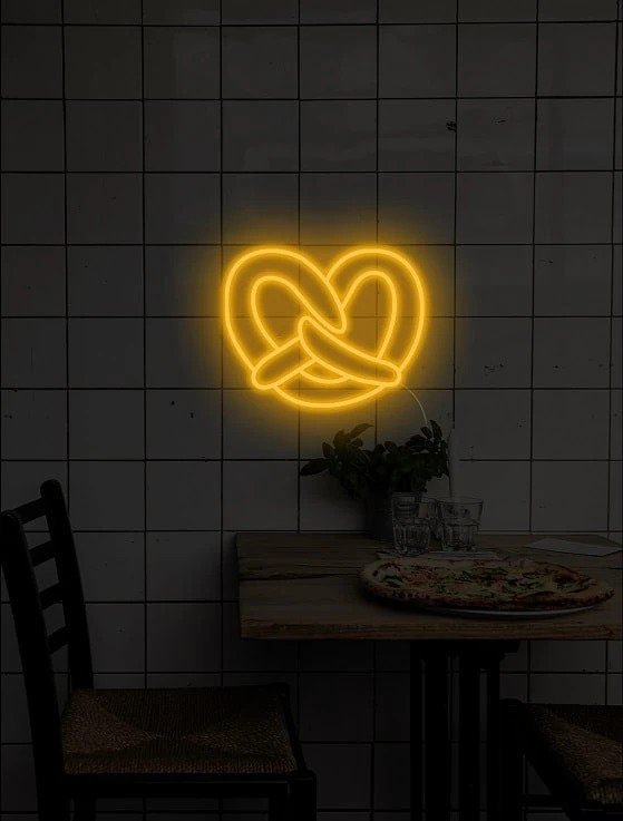 Pretzel LED Neon Sign: Snack Bar & Pantry LED Decor - CityNeon