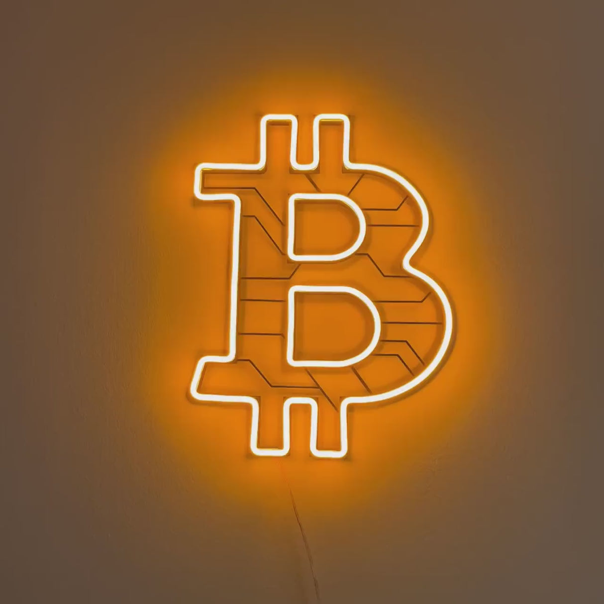 Bitcoin Wall Art neon sign - Handcrafted LED Neon Lamp for Crypto Enthusiasts and Traders - Custom Crypto Wall Art for Bedroom, Office, Home