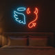 Angel and Devil Neon Sign: Romantic LED Wall Decor