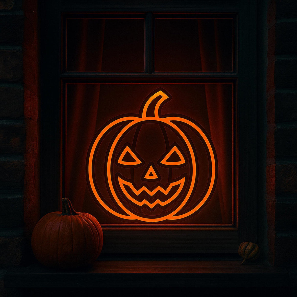 Pumpkin Halloween Neon Sign, Spooky LED Wall Decor, Halloween Party Decor, Fall Home Accent, Night Light, Holiday Gift - CityNeon