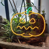 Pumpkin Neon Sign | Halloween Neon Light | Haloween Decor | Pumpkin Led Light | Halloween Door Sign - CityNeon