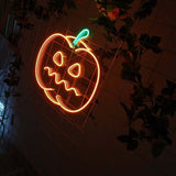 Pumpkin Neon Sign | Halloween Neon Light | Haloween Decor | Pumpkin Led Light | Halloween Door Sign - CityNeon