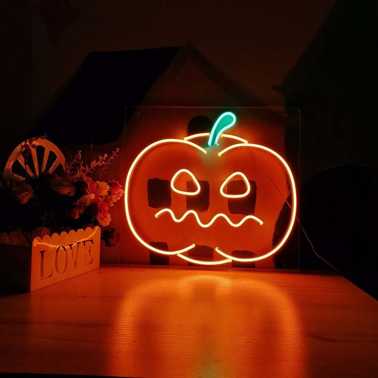 Pumpkin Neon Sign | Halloween Neon Light | Haloween Decor | Pumpkin Led Light | Halloween Door Sign - CityNeon