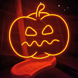 Pumpkin Neon Sign | Halloween Neon Light | Haloween Decor | Pumpkin Led Light | Halloween Door Sign - CityNeon