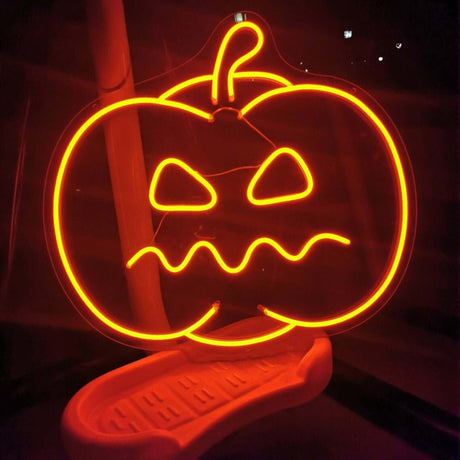 Pumpkin Neon Sign | Halloween Neon Light | Haloween Decor | Pumpkin Led Light | Halloween Door Sign - CityNeon