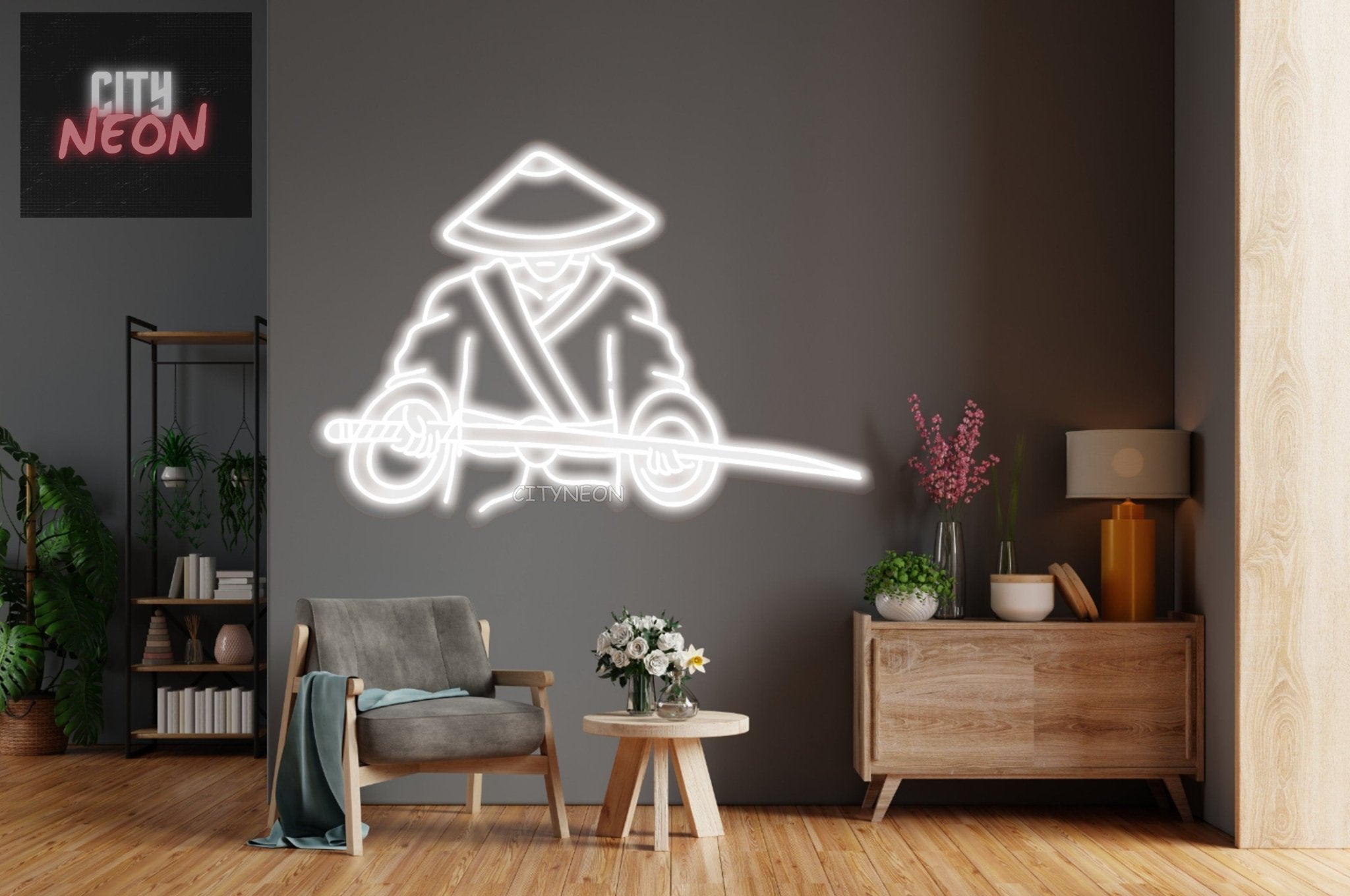 Neon Samurai for Your Home | Order Your Custom Samurai Neon Sign