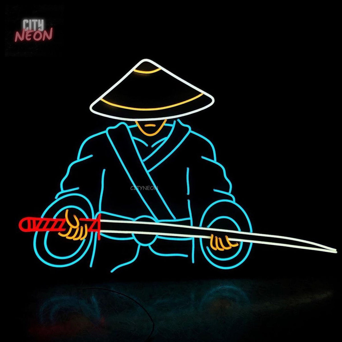 Neon 30x22 Cm 220V ADVPRO Insegna Al Neon I725-b Japanese Samurai ...