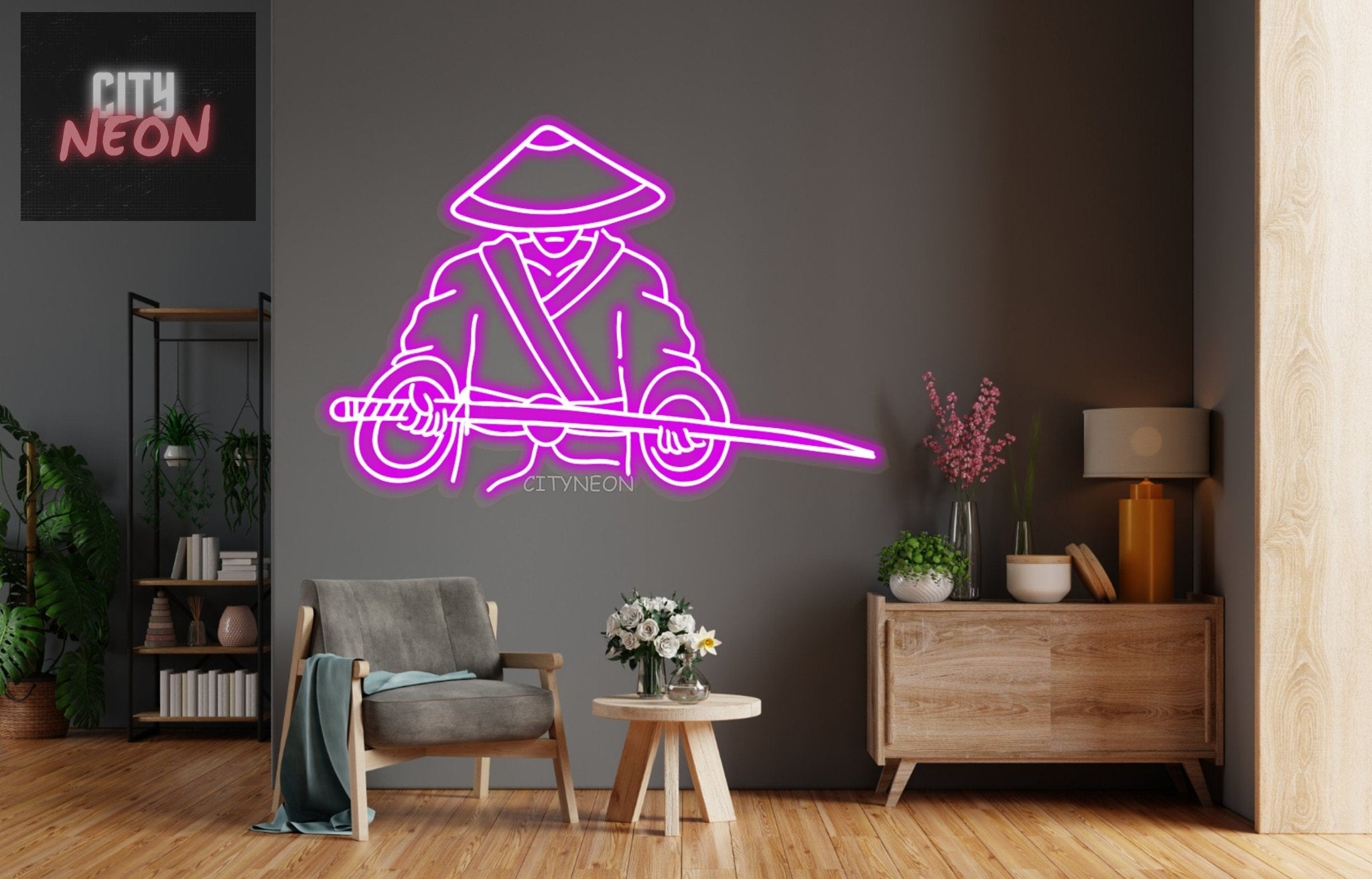 Neon Samurai for Your Home | Order Your Custom Samurai Neon Sign