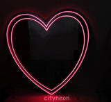 Selfie Heart LED Neon Mirror - CityNeon