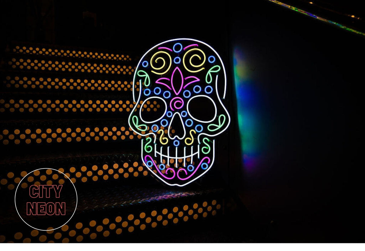 Skull Neon Sign Calavera - CityNeon