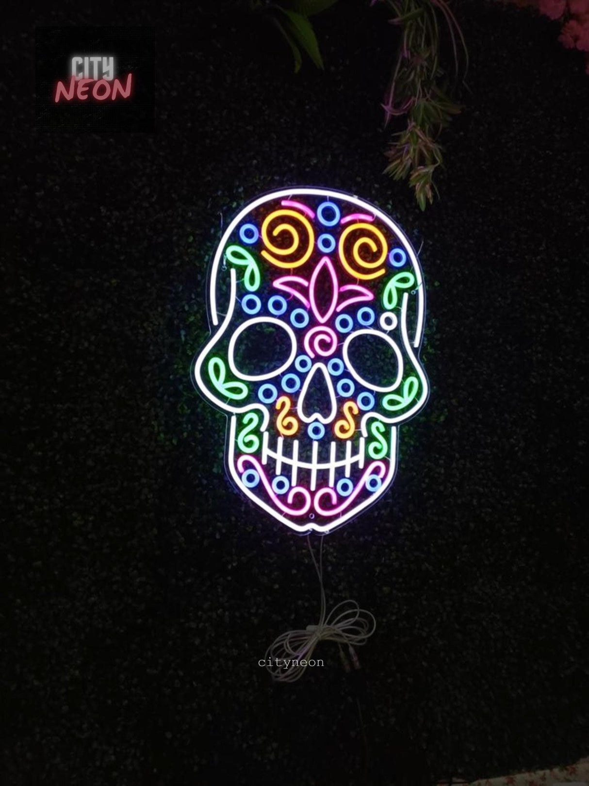 Skull Neon Sign Calavera - CityNeon