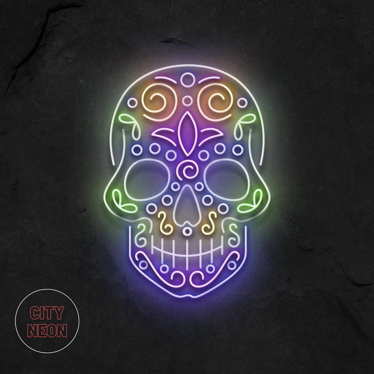 Skull Neon Sign Calavera - CityNeon