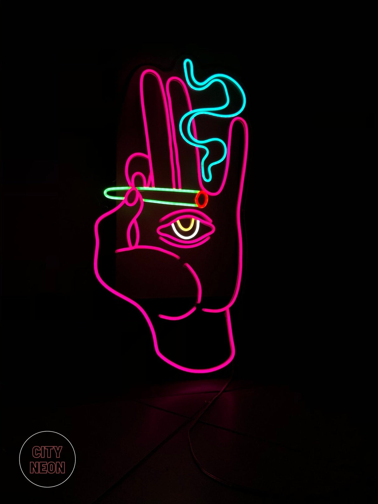 Smoking Hand With Joint - CityNeon