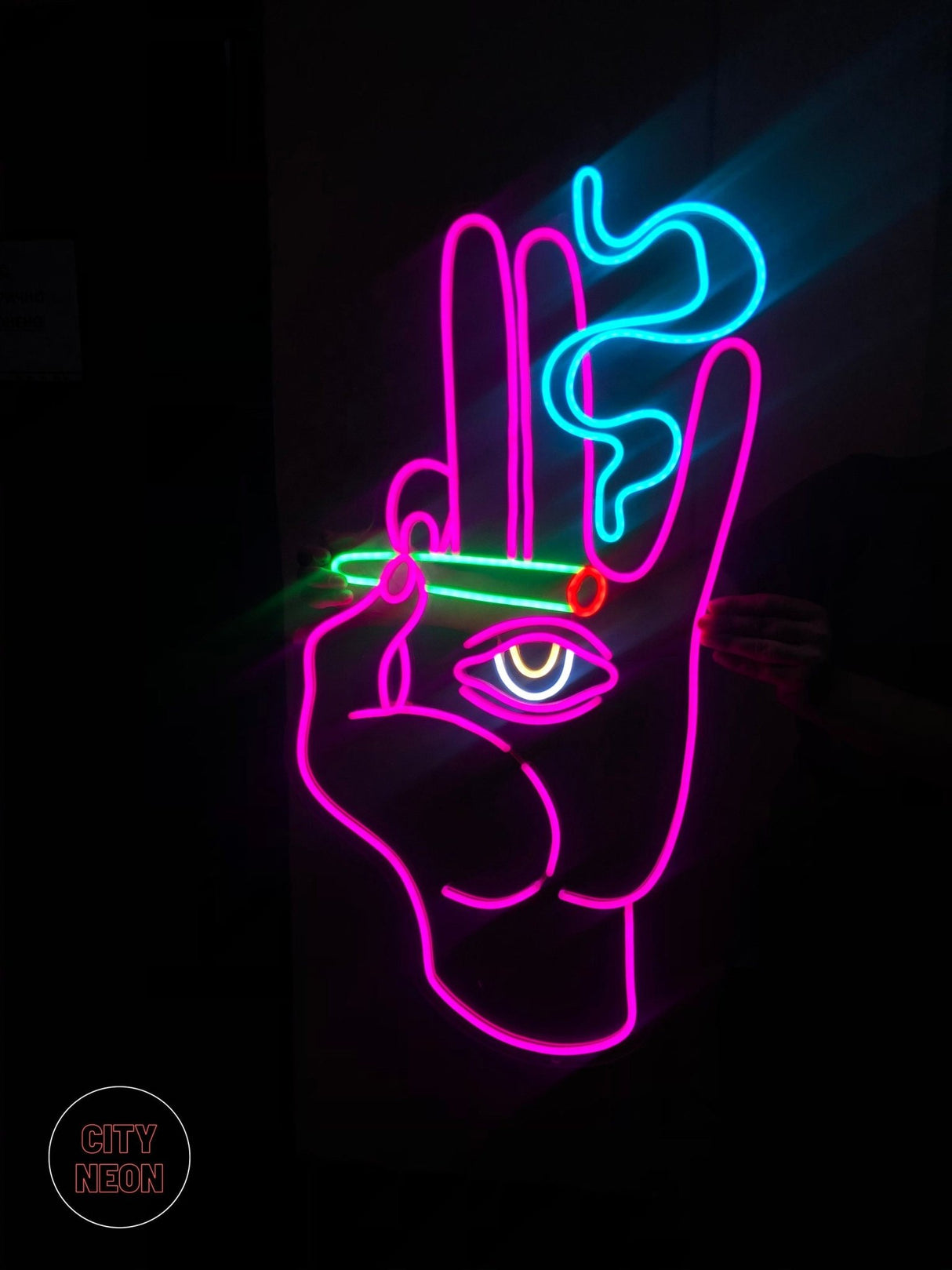 Smoking Hand With Joint - CityNeon