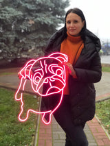 The Pug Neon Sign - Dog Neon Light - CityNeon