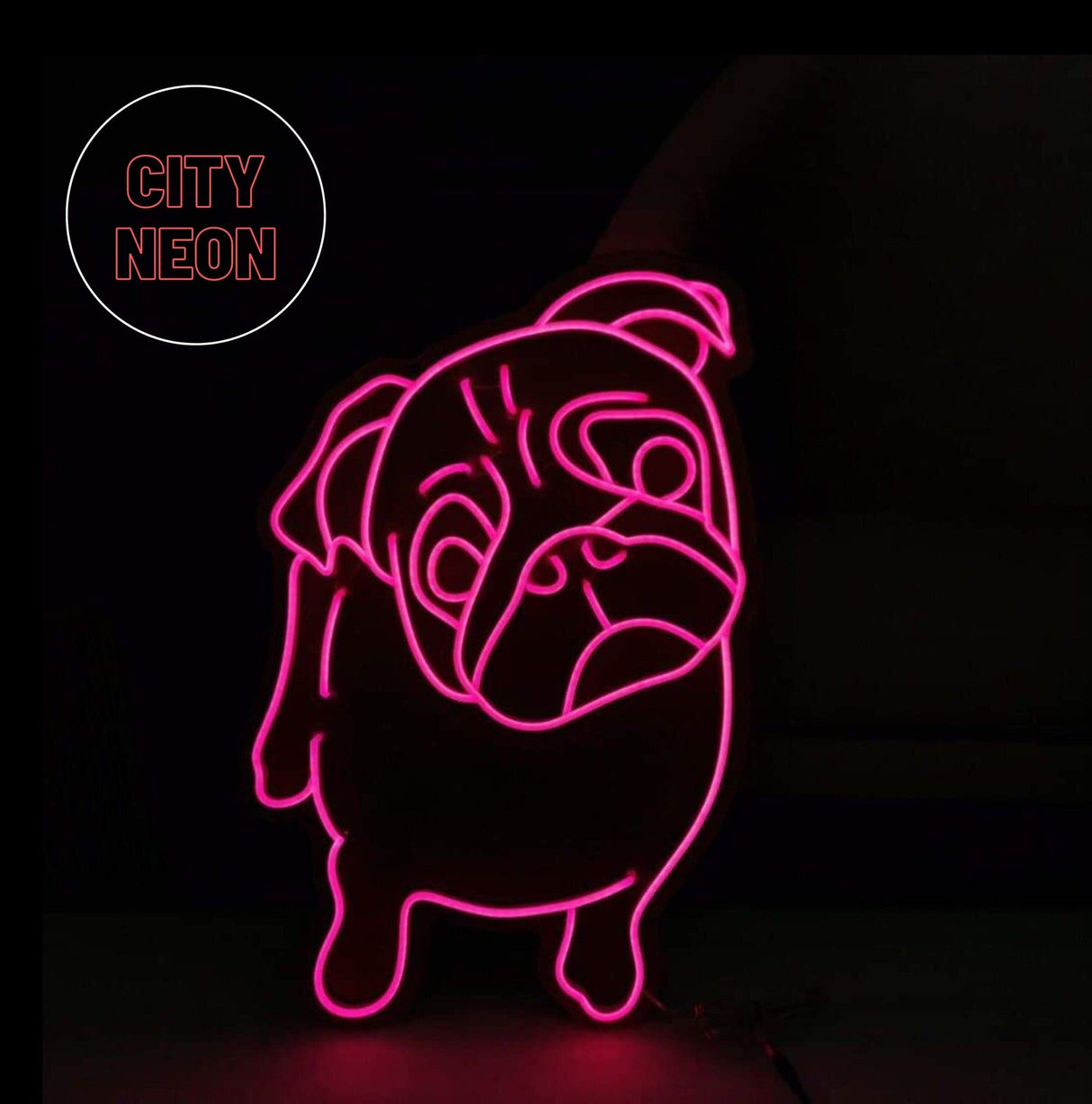 The Pug Neon Sign - Dog Neon Light - CityNeon