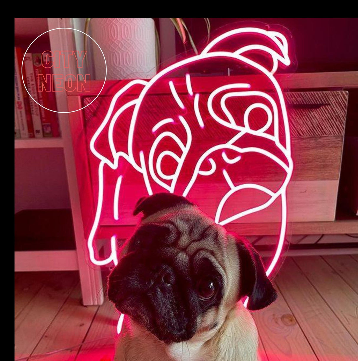 The Pug Neon Sign - Dog Neon Light - CityNeon