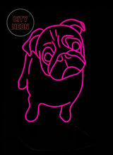 The Pug Neon Sign - Dog Neon Light - CityNeon