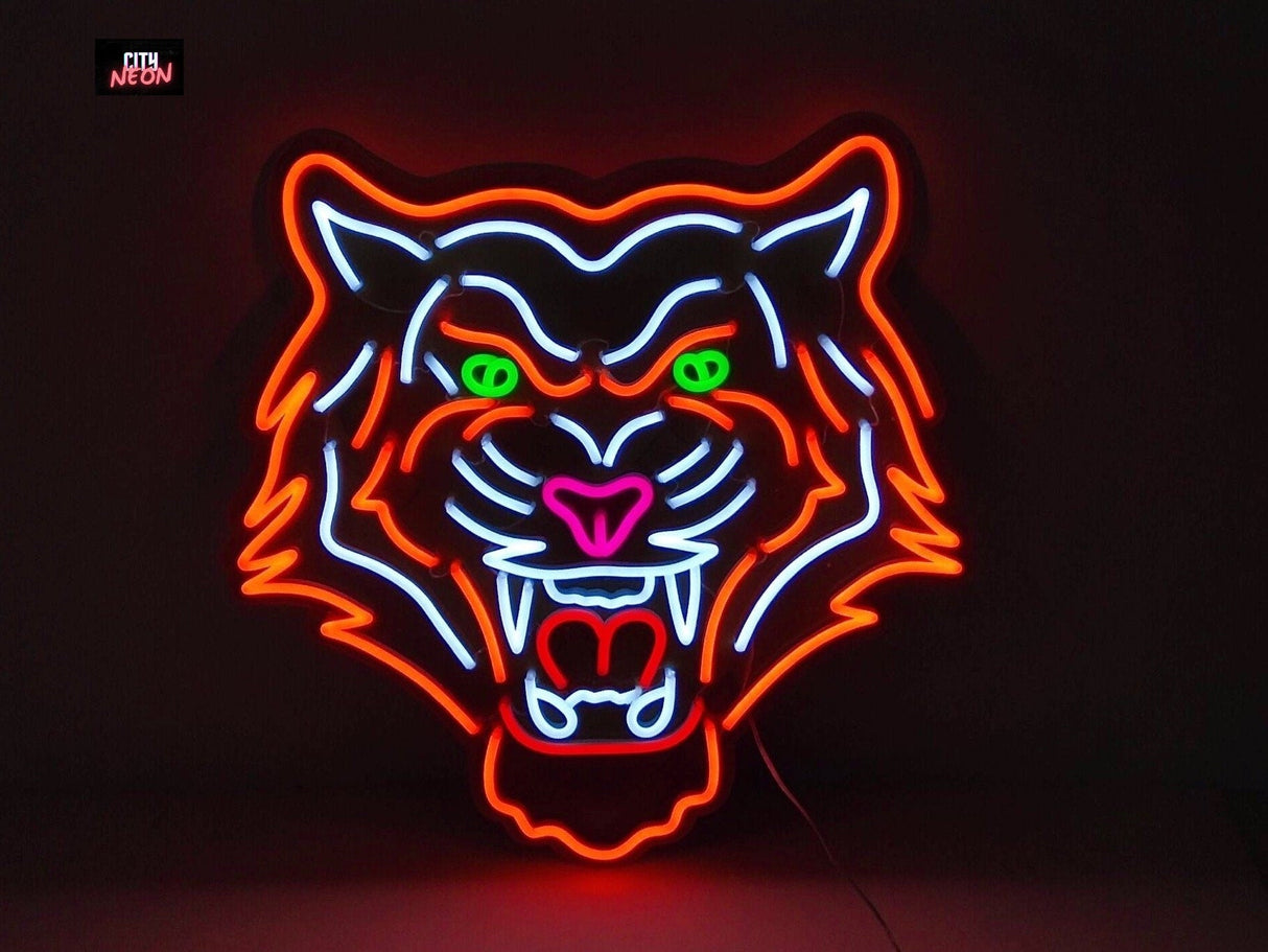 Tiger Head Neon Sign | Wall Decor - CityNeon