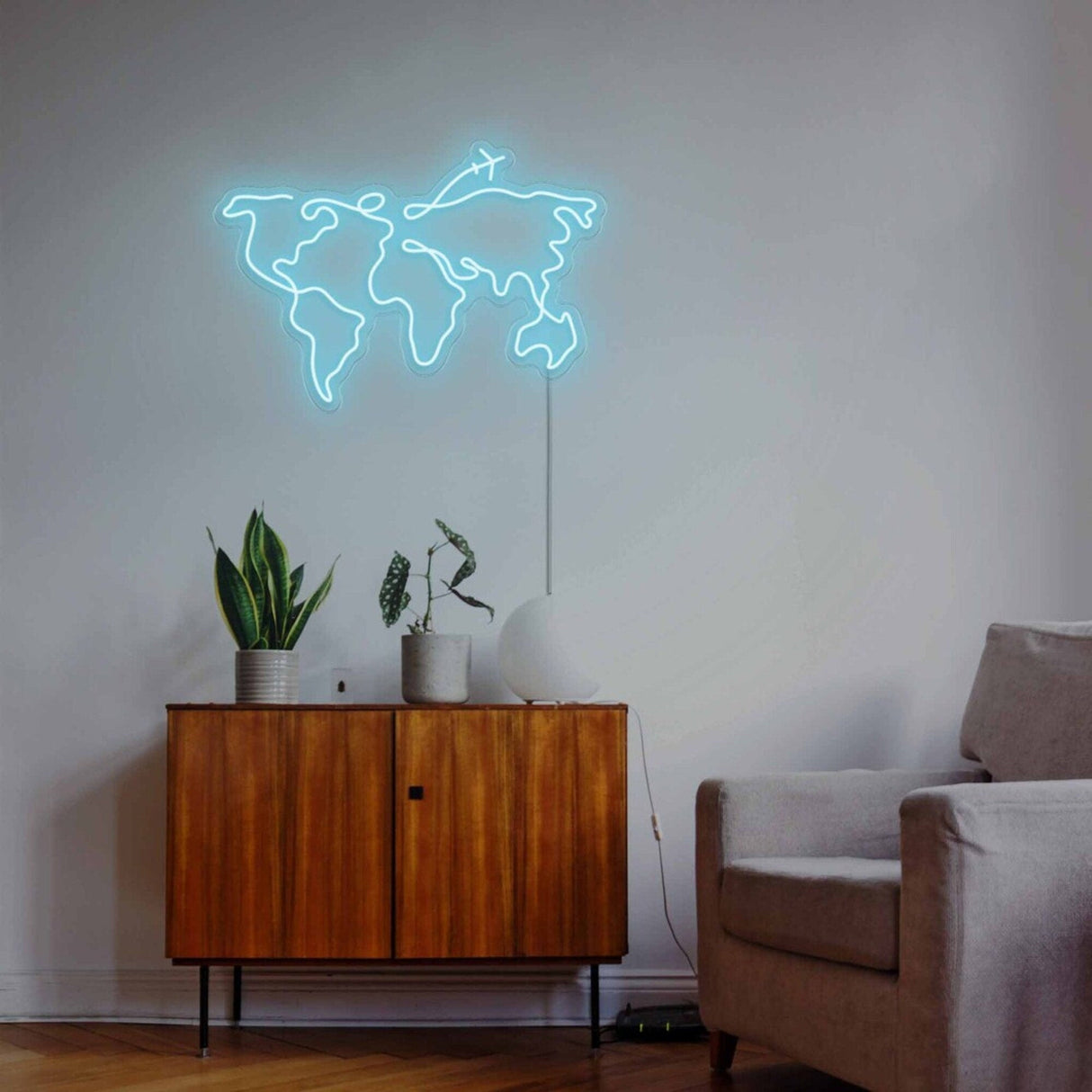 Travel Map Neon Sign - Bedroom Neon Sign - CityNeon