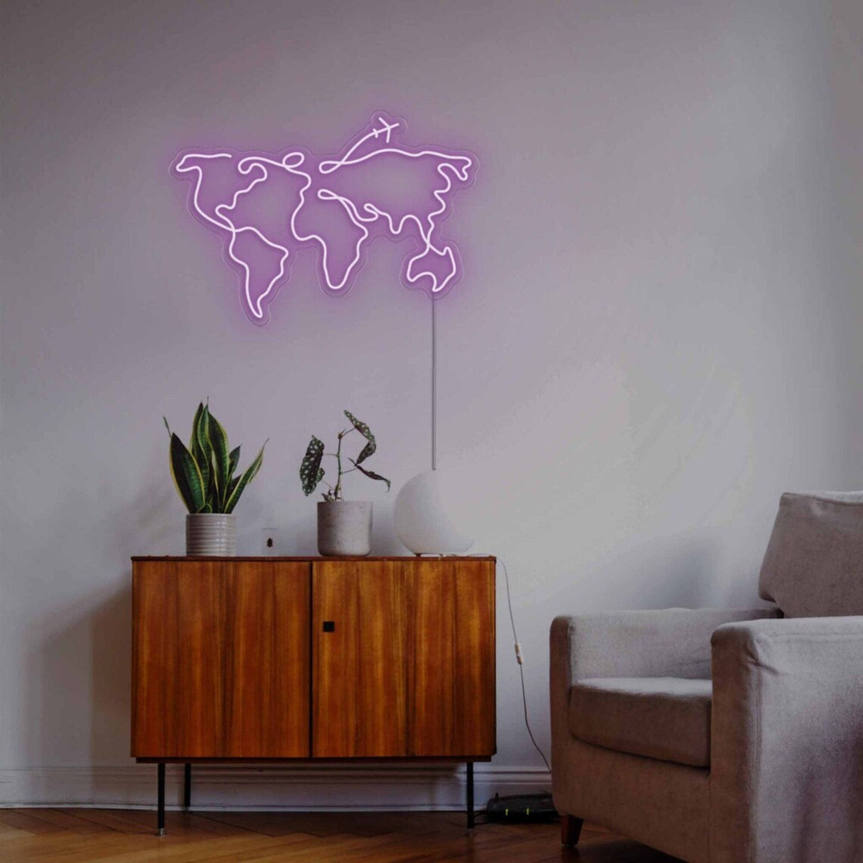 Travel Map Neon Sign - Bedroom Neon Sign - CityNeon