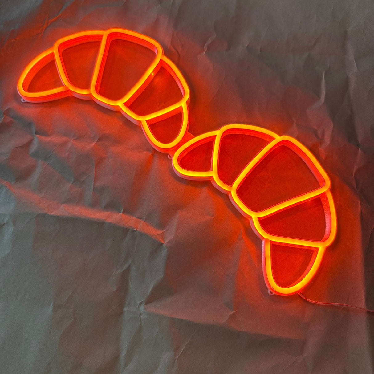 Two Neon Croissants Sign - CityNeon