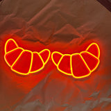 Two Neon Croissants Sign - CityNeon