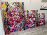All You Need Is Love - graffiti art modern art painting - CityNeon
