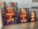 All You Need Is Love - graffiti art modern art painting - CityNeon